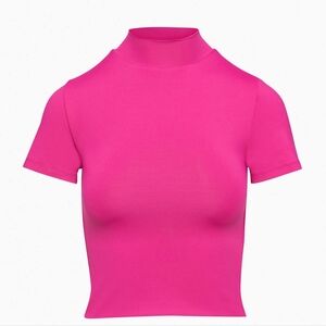 Babaton Contour Mock Neck Short Sleeve Tee
